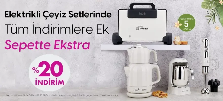 Elektrikli Çeyiz Setlerinde İndirim