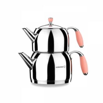 Korkmaz Flora Pink Maxi Teapot Set