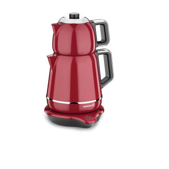 Korkmaz Demiks Red/Chrome Electrical Teapot