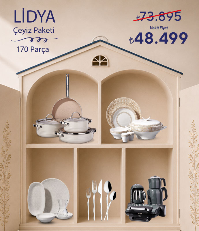 Lidya Collection 170 Parça Çeyiz Paketi