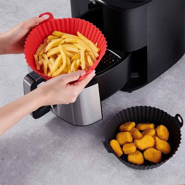 Korkmaz Airfryer Silikon Pişirme Kabı Kırmızı A5598-1 - 3