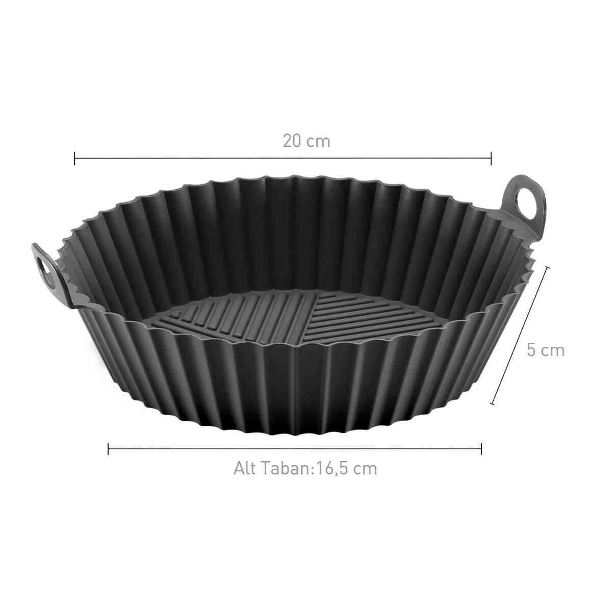Korkmaz Airfryer Silikon Pişirme Kabı Siyah - 2