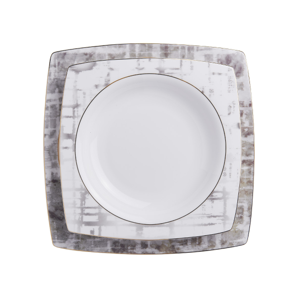 Korkmaz Bone Selection 60 Parça Kare Yemek Takımı A8453 - 2