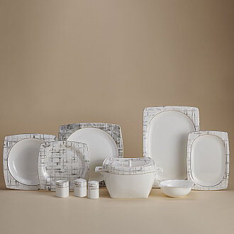 Korkmaz Bone Selection 60 Parça Kare Yemek Takımı A8453 - Korkmaz