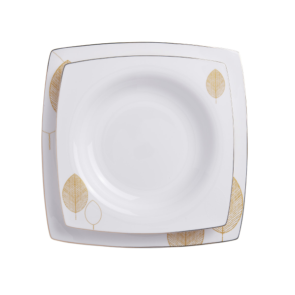 Korkmaz Bone Selection 60 Parça Kare Yemek Takımı A8456 - 2