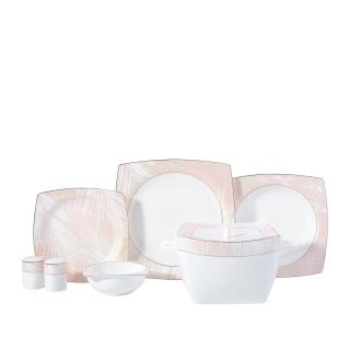 Korkmaz Bone Collection 60 Parça Kare Yemek Takımı A8465 - 1