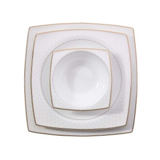 Korkmaz Bone Selection 60 Parça Kare Yemek Takımı A8466 - 2