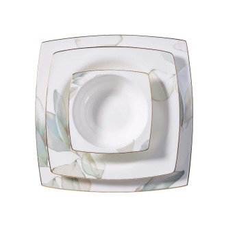 Korkmaz Bone Selection 60 Parça Kare Yemek Takımı A8468 - Korkmaz (1)