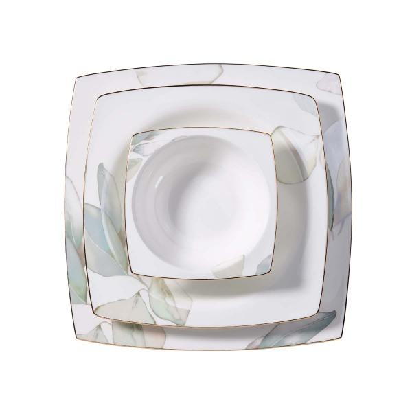 Korkmaz Bone Selection 60 Parça Kare Yemek Takımı A8468 - 2