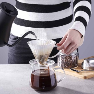 Korkmaz Brewline Borosilikat Cam Dripper A123-04 - 3