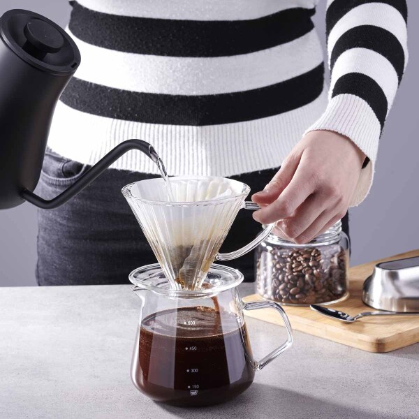 Korkmaz Brewline Borosilikat Cam Kahve Demliği A123-03 - 4