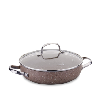 Korkmaz Browni 28x6.5 cm Kısa Tencere - 1