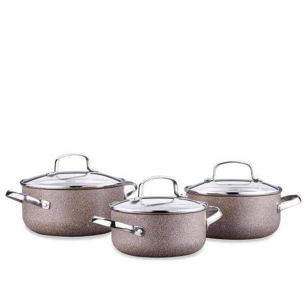 Korkmaz Browni 6 Parça Tencere Seti A2921 - Korkmaz