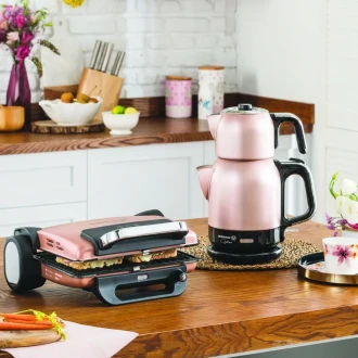 Korkmaz Çaytema Rosagold/Krom Elektrikli Çaydanlık 1.7 lt A331-02 - Korkmaz (1)