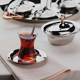Korkmaz Çintemani Rosa Gold 39 Parça Çay Seti A1782-2 - Korkmaz (1)