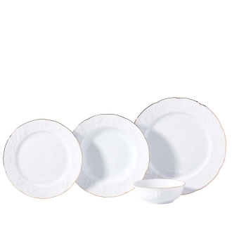 Korkmaz Country Collection 60 Parça Yemek Takımı Gold A8298 - 1