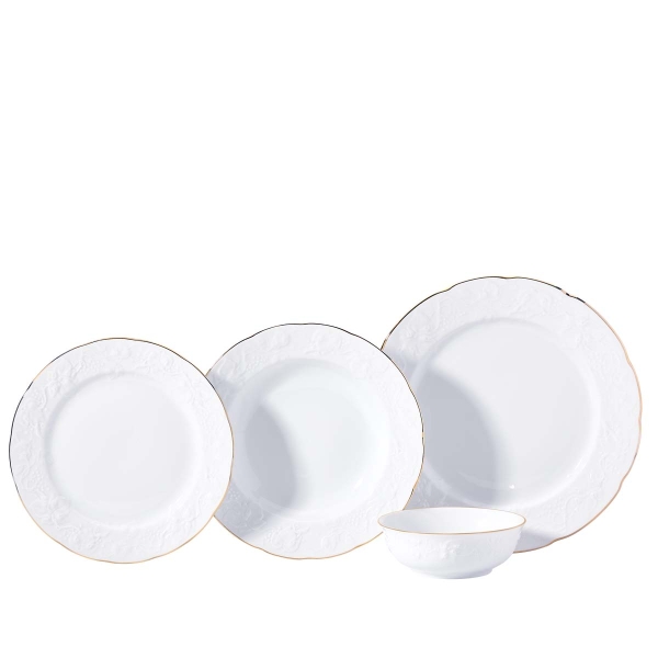 Korkmaz Country Collection 60 Parça Yemek Takımı Gold A8298 - 1
