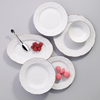 Korkmaz Country Collection 60 Parça Yemek Takımı Gold A8298 - 2