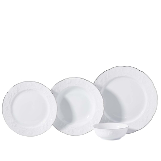 Korkmaz Country Collection 60 Parça Yemek Takımı Platin A8299 - 1