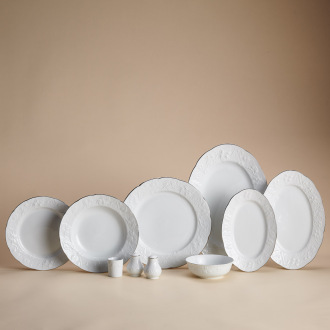 Korkmaz Country Collection 60 Parça Yemek Takımı Platin A8299 - Korkmaz