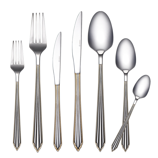 Korkmaz Crown Gold 84 Parça Çatal Kaşık Bıçak Seti A2153 - 1