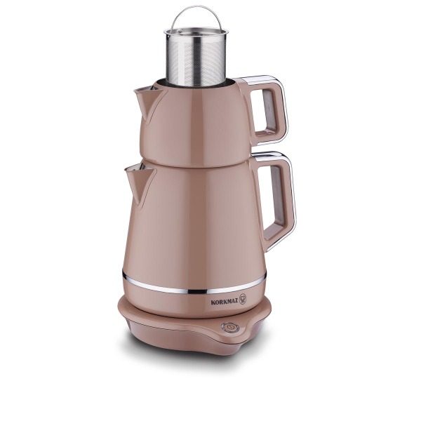 Korkmaz Demiks Elektrikli Çaydanlık Mocha/Krom A332-06 - 3