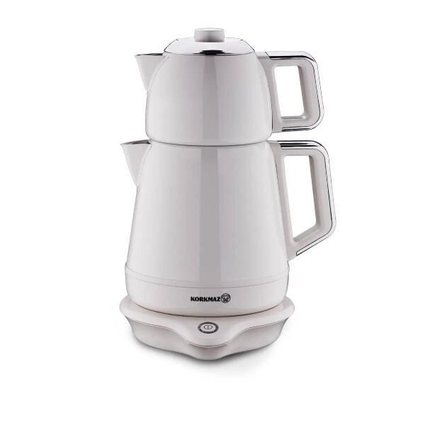 Korkmaz Demiks Elektrikli Çaydanlık Vanilya/Krom A332-05 - Korkmaz