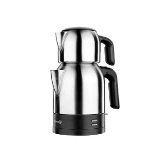 Korkmaz Demkolik Satin/Siyah Elektrikli Çaydanlık 1.8 lt A359-06 - 1