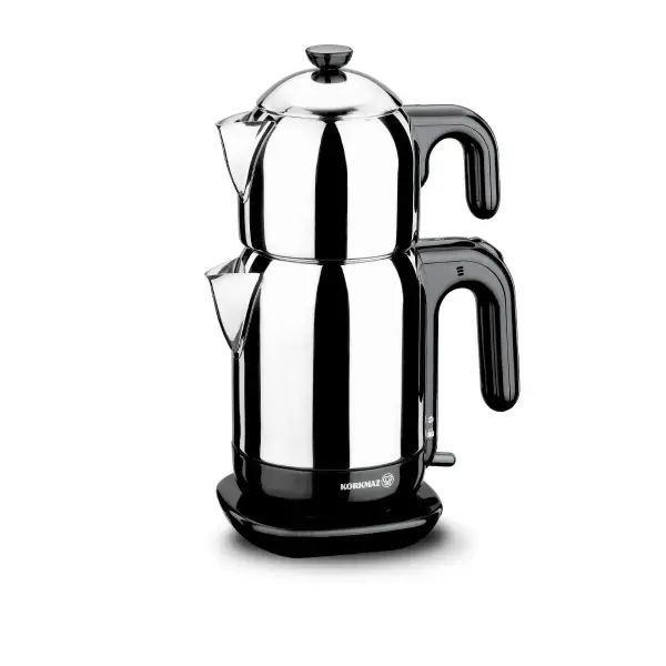 Korkmaz Demtez Inox/Siyah Elektrikli Çaydanlık 1.6 lt A369 - 1
