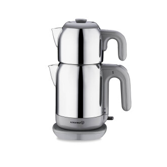 Korkmaz Demtez Inox/Gri Elektrikli Çaydanlık 1.6 lt A369-14 - Korkmaz (1)