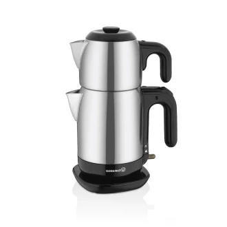 Korkmaz Demtez Satin/Siyah Elektrikli Çaydanlık 1.6 lt A369-13 