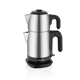 Korkmaz Demtez Satin/Siyah Elektrikli Çaydanlık 1.6 lt A369-13 - Korkmaz