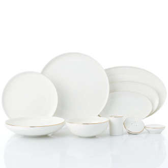 Korkmaz Diana Collection 60 Parça Gold Yemek Takımı A8084 - Korkmaz