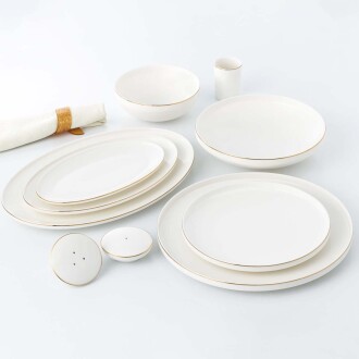 Korkmaz Diana Collection 60 Parça Gold Yemek Takımı A8084 - Korkmaz (1)