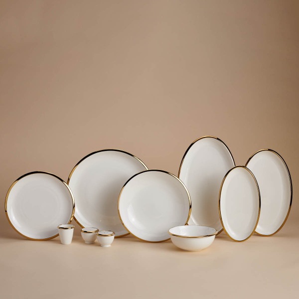 Korkmaz Elektra Collection 60 Parça Gold Yemek Takımı A8056 - 1