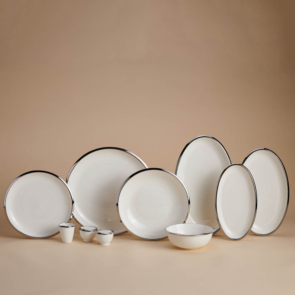 Korkmaz Elektra Collection 60 Parça Platin Yemek Takımı A8057 - 1