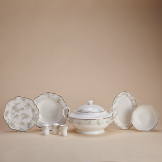 Korkmaz Eliza Collection 60 Parça Çiçek Desen Yemek Takımı A8278 - Korkmaz