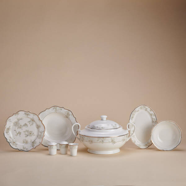 Korkmaz Eliza Collection 60 Parça Çiçek Desen Yemek Takımı A8278 - 1