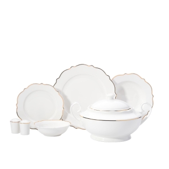 Korkmaz Eliza Collection 60 Parça Gold Yemek Takımı A8249 - Korkmaz