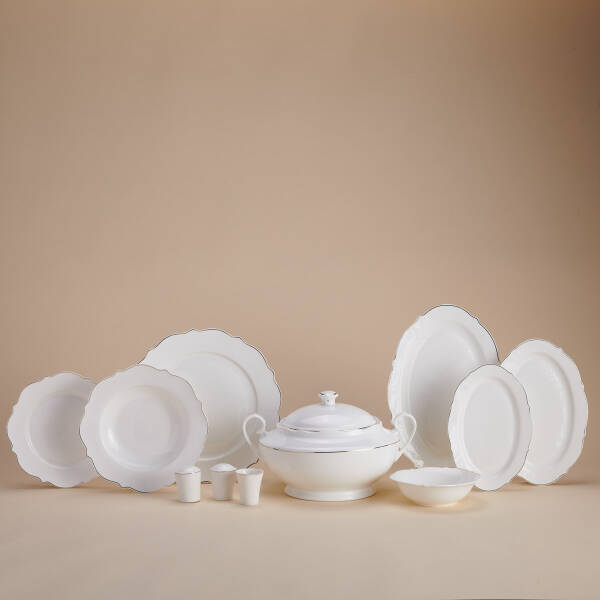 Korkmaz Eliza Collection 60 Parça Gold Yuvarlak Yemek Takımı A8241 - 1