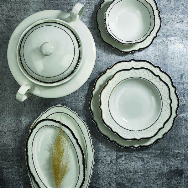 Korkmaz Eliza Collection 60 Parça Yuvarlak Yemek Takımı A8240 - 2