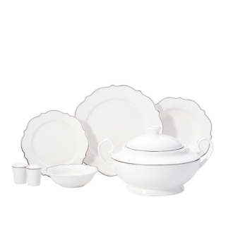 Korkmaz Eliza Collection 60 Parça Platin Yemek Takımı A8248 - 1