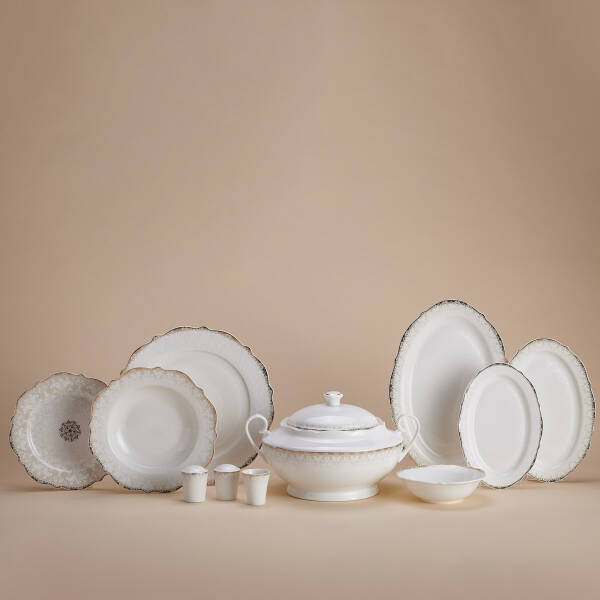 Korkmaz Eliza Collection 60 Parça Yuvarlak Yemek Takımı A8238 - 1