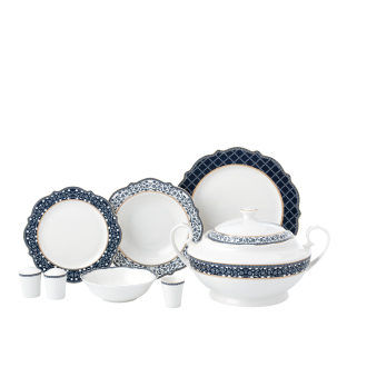 Korkmaz Eliza Collection 60 Parça Yuvarlak Yemek Takımı A8245 - 1