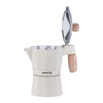 Korkmaz Etna 3 Fincan Beyaz Moka Pot 150 ml A5571 - Korkmaz (1)