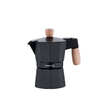 Korkmaz Etna 3 Fincan Siyah Moka Pot 150 ml A5572 - 1