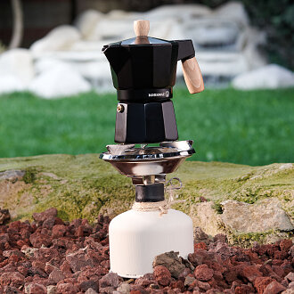 Korkmaz Etna 3 Fincan Siyah Moka Pot 150 ml A5572 - 3