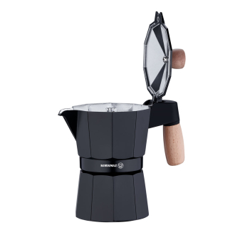 Korkmaz Etna 3 Fincan Siyah Moka Pot 150 ml A5572 - Korkmaz (1)