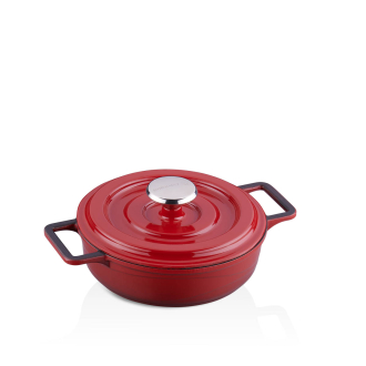 Korkmaz Etna Kısa Tencere 14x4 cm Kırmızı A2967 - Korkmaz (1)