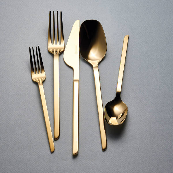Korkmaz Flata 30 Parça Gold Çatal Kaşık Bıçak Seti A2206-1 - 1